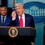 President Trump Holds Press Conference At The White House
