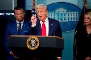 President Trump Holds Press Conference At The White House
