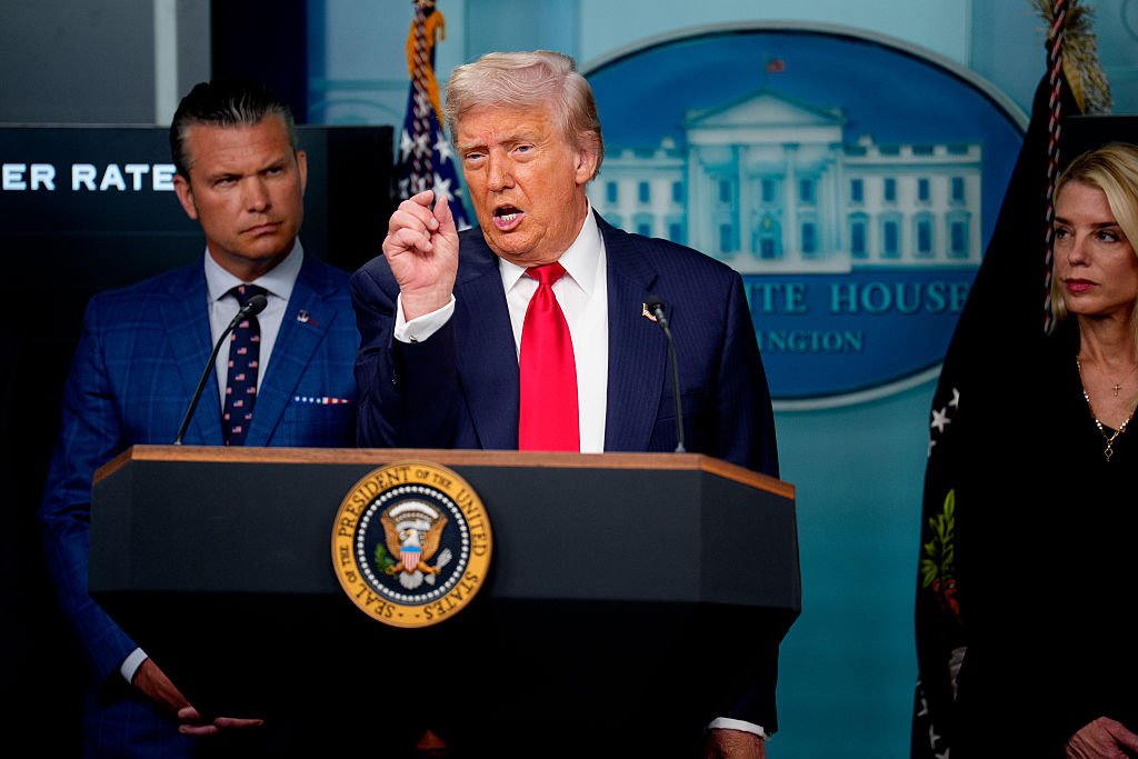 President Trump Holds Press Conference At The White House