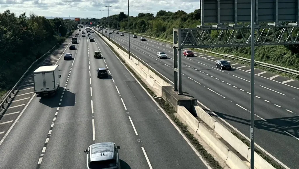 four lane road